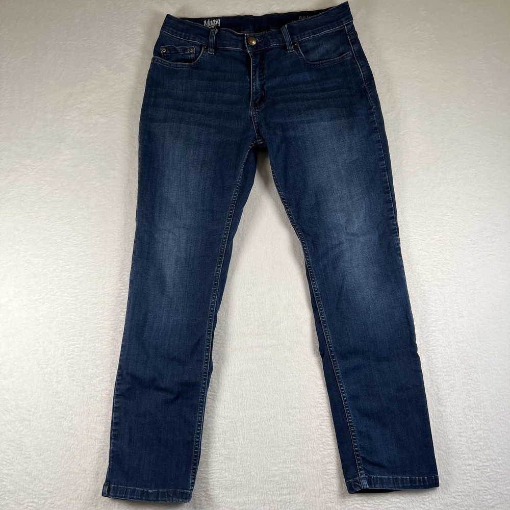 Mugsy Fultons Jeans Mens 34x29 Blue Stretch Denim Straight Leg Medium Wash Fit‎